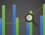 A photo illustration of a chart/graph trending upward
